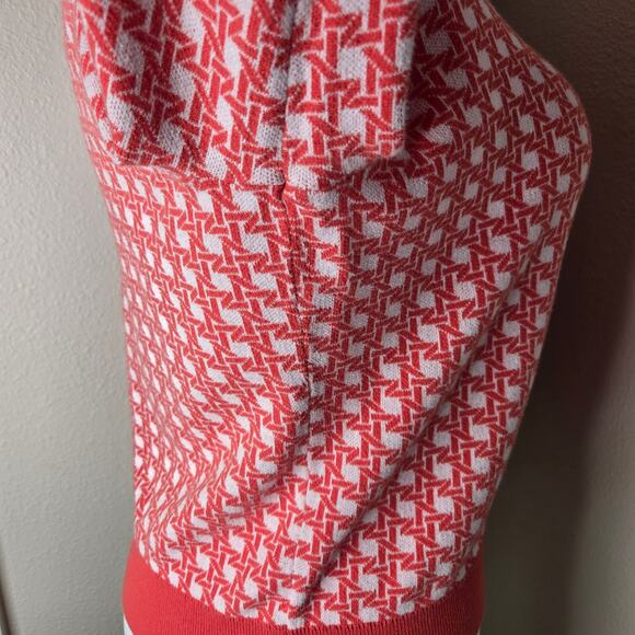 LOFT OUTLET Printed Button Up Cardigan Orange & White Size XL - Picture 3 of 14